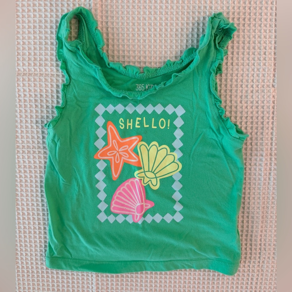 365 Kids Green Shell Print Tank Top
